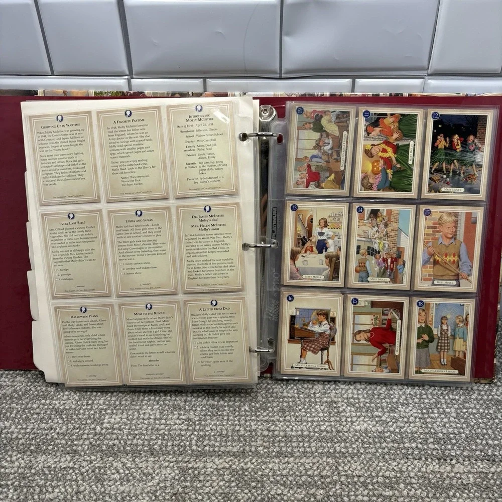 American Girl VTG Trading Cards W Notebook Felicity Molly Samantha MORE 90s